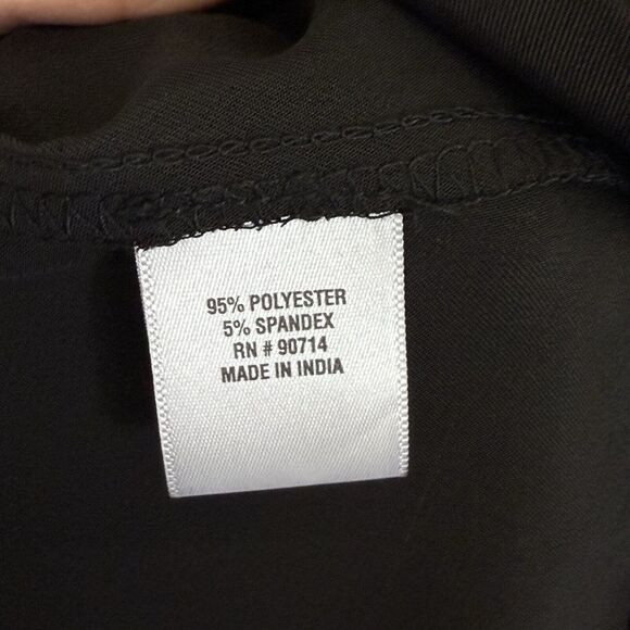 Badgley Mischka Studio Black Cold Shoulder Pearl Shirt Top Women's Large NEW NWT - Picture 7 of 7